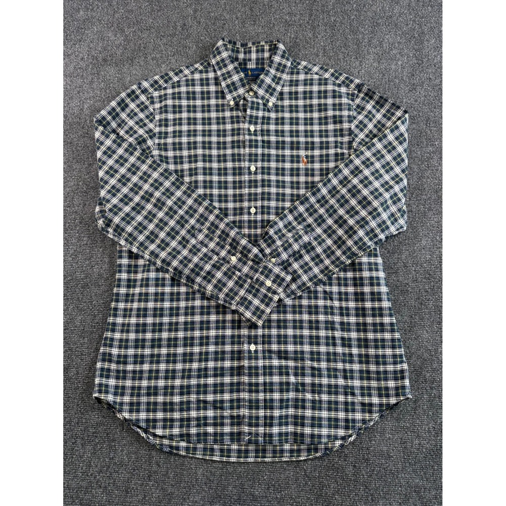 Ralph Lauren Classic‎ Fit Plaid Button Down Shirt Mens Large Long Sleeve